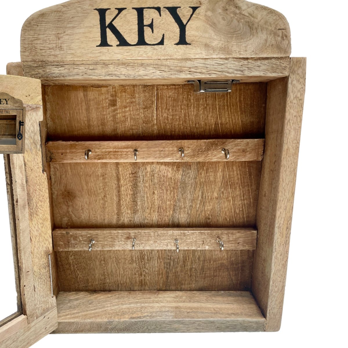 Mango wood Wall key Storage Box - Rustic Furniture Outlet