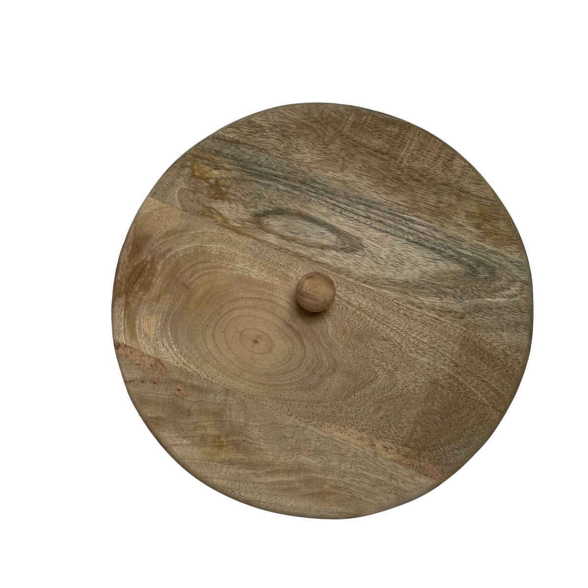 Medium Rattan Basket wtih Mango Wood Lid - Rustic Furniture Outlet