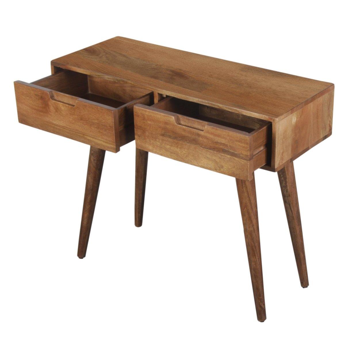 Mercury Mango Wood Console Table - Rustic Furniture Outlet