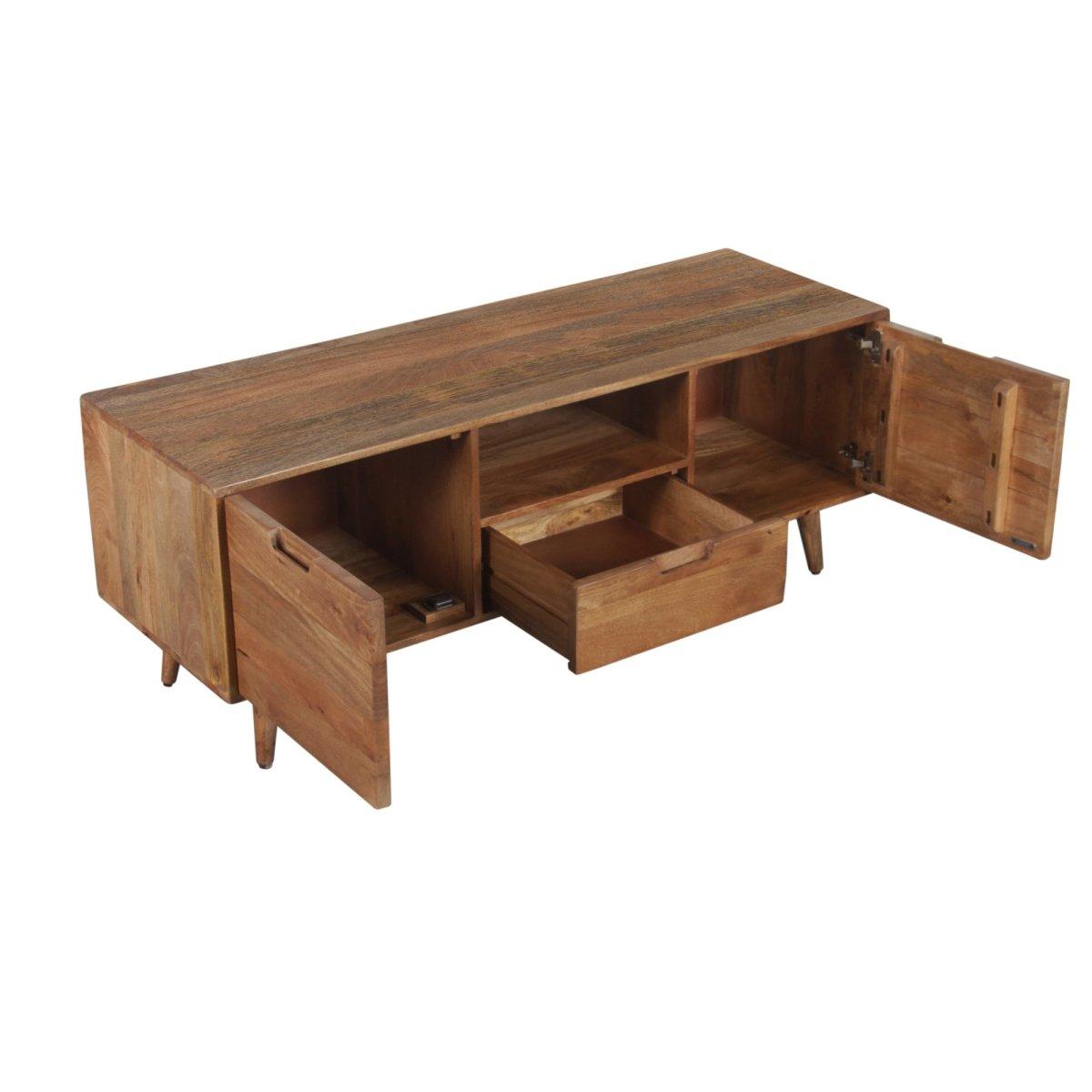 Mercury Mango Wood TV Stand - Rustic Furniture Outlet