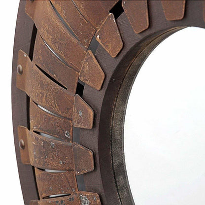 Metal Rustic Round Wall Mirror - Rustic Furniture Outlet