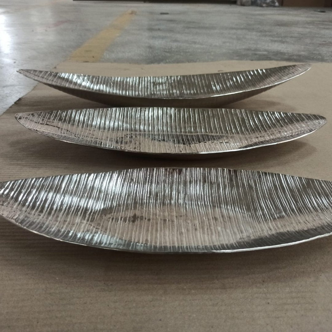 Modern Silver aluminium Platers (set of 3) - Rustic Furniture Outlet