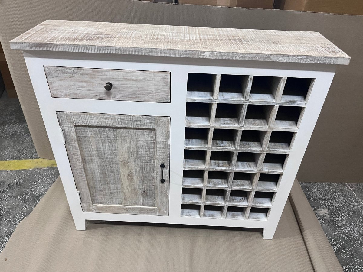 Montauk Cottage Wine Cabinet - Rustic Furniture Outlet