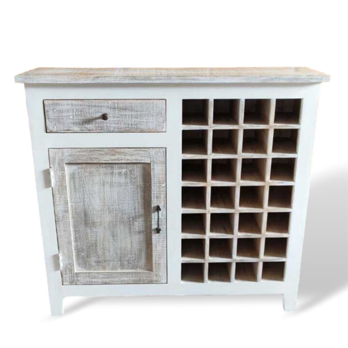Montauk Cottage Wine Cabinet - Rustic Furniture Outlet