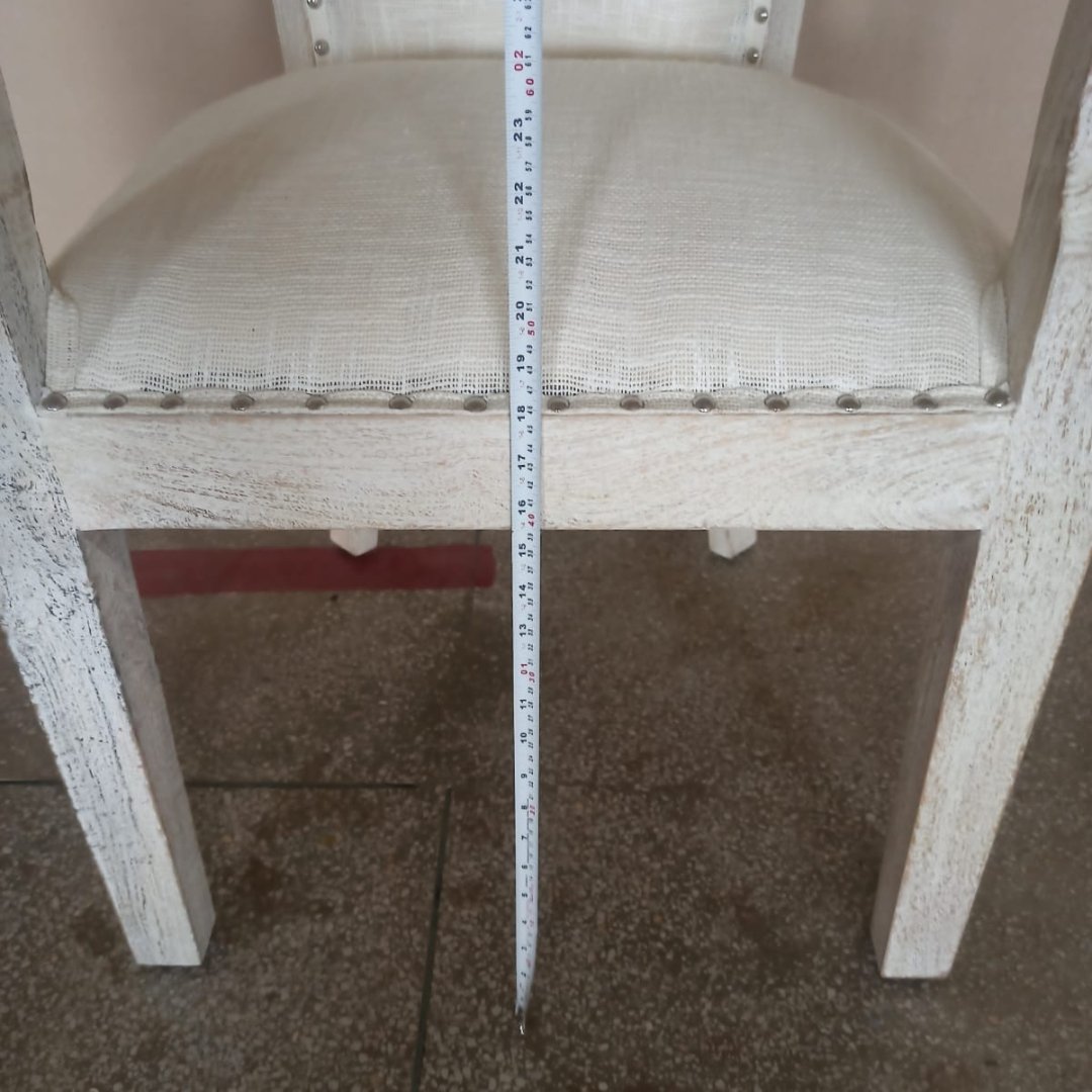 Montauk Distressed Cream accent chair - Rustic Furniture Outlet