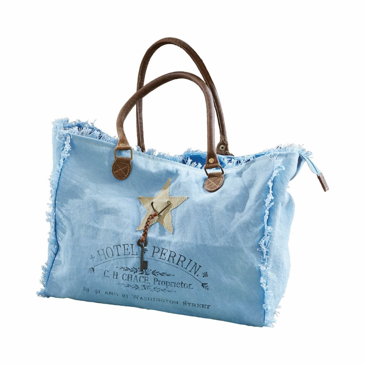 Myra Bag Vintage Star Shoulder Bag Baby Blue - Rustic Furniture Outlet