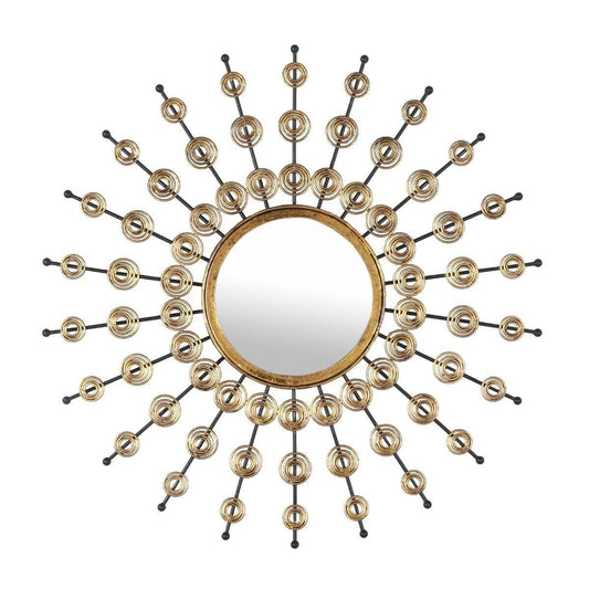 Oceana Brass Round Wall Mirror 26 inch - Rustic Furniture Outlet