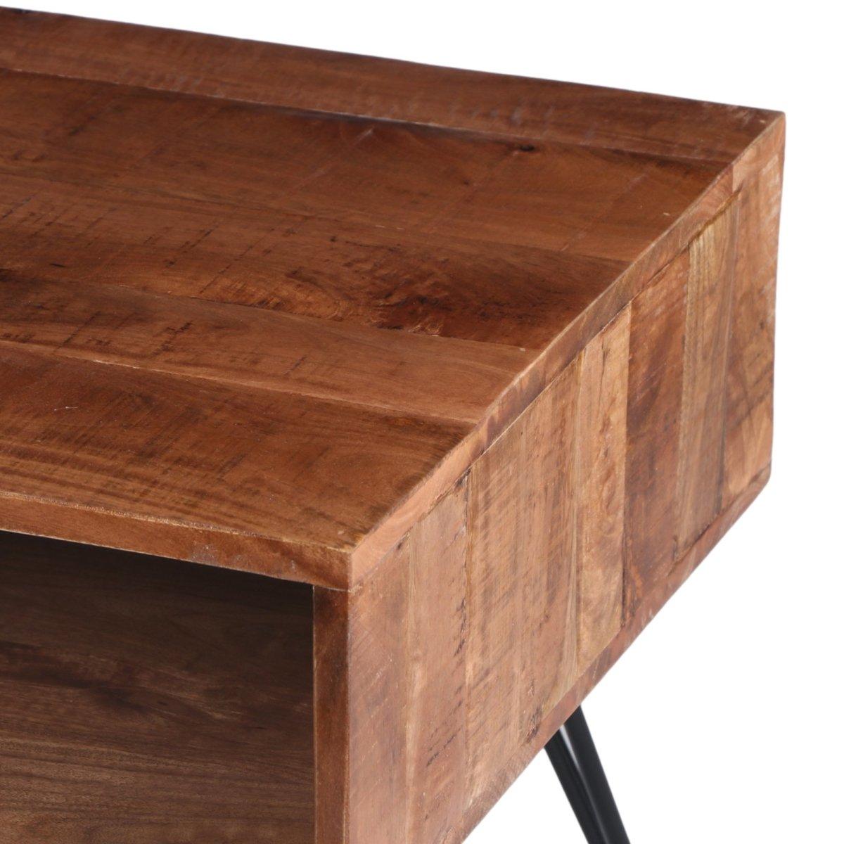 Table basse ouverte en bois de manguier - Rustic Furniture Outlet