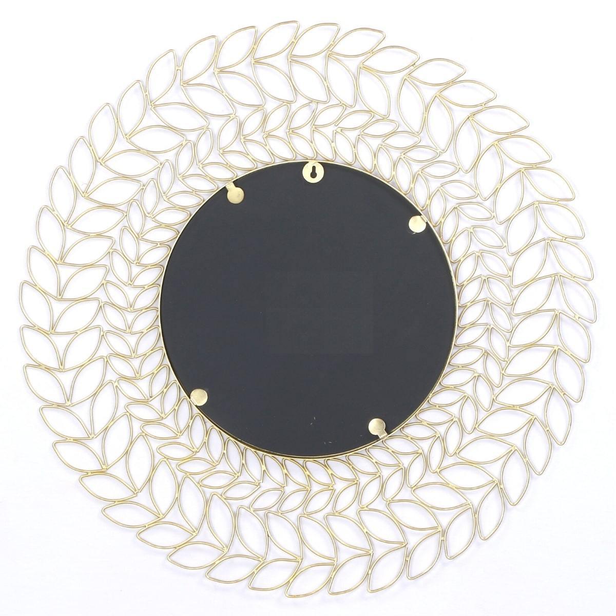 Peru Brass Floral Wall Mirror - Rustic Furniture Outlet