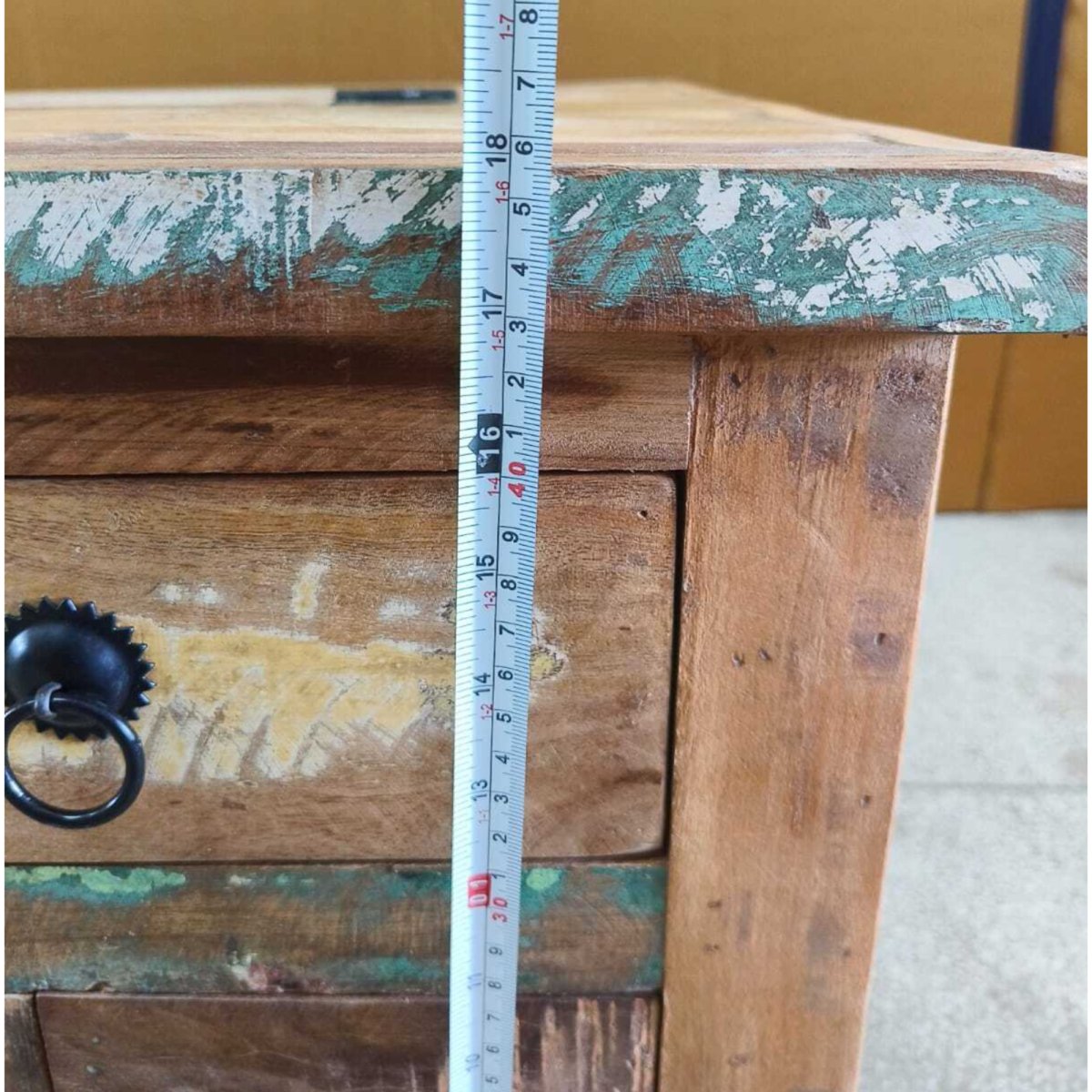 Recycled wood square trunk coffee table - Rustic Furniture Outlet