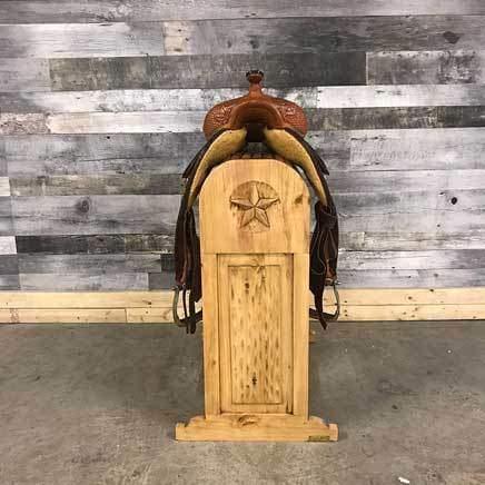 Rustic pine saddle rack - Rustic Furniture Outlet