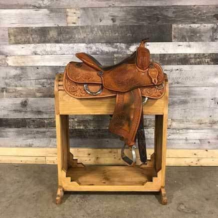 Rustic pine saddle rack - Rustic Furniture Outlet