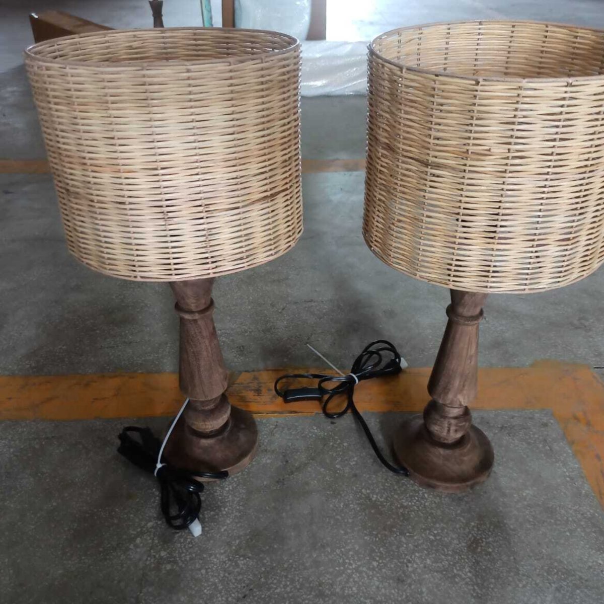 Sawana Boho Table Lamp with Rattan Lamp Shade - Rustic Furniture Outlet