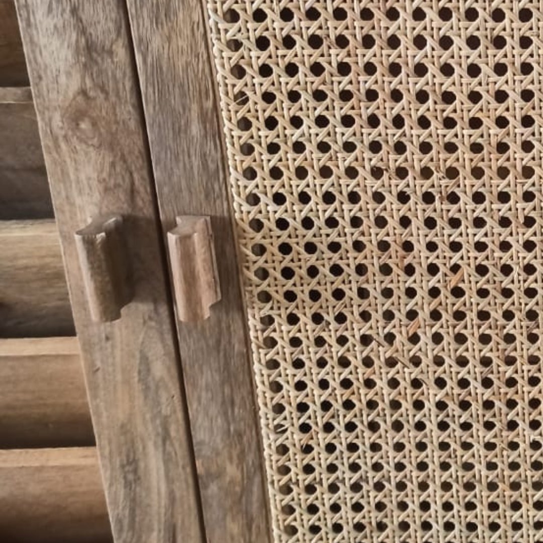 Sawana Mango Wood Wall Cabinet Organizer - Rustic Furniture Outlet