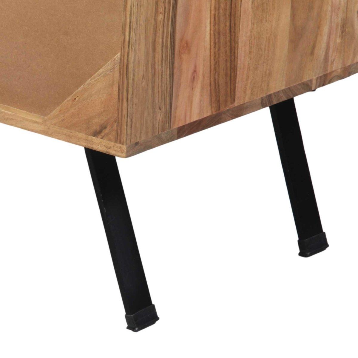 Scott Acacia wood Bar Unit - Rustic Furniture Outlet
