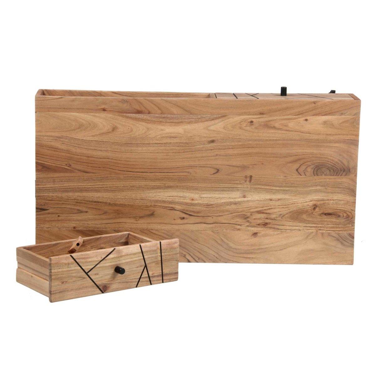 Scott Acacia wood Coffee Table - Rustic Furniture Outlet