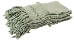 Sea green hand woven non twisted throw - Rustic Furniture Outlet