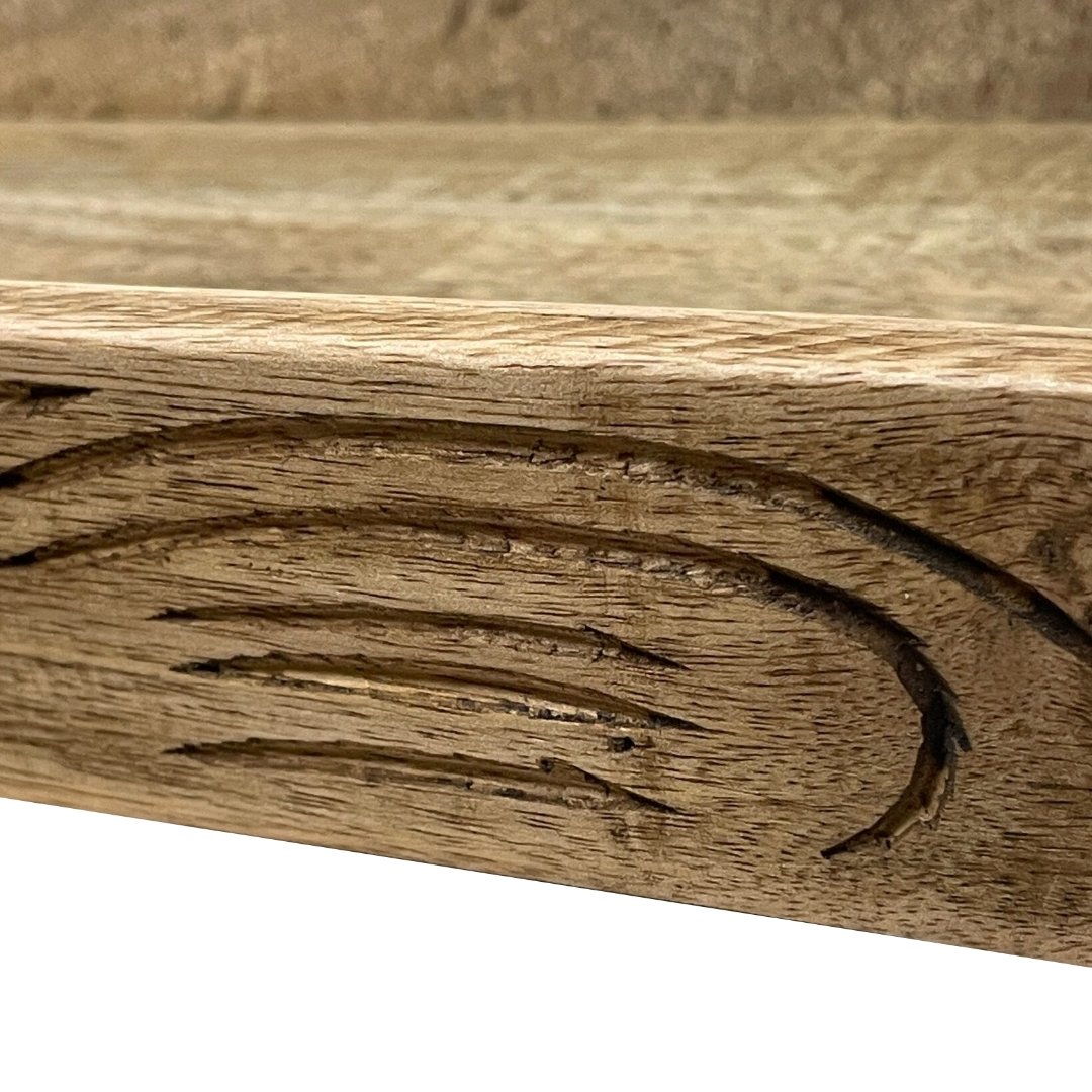 Small decorative hand carved Mango Wood tray - Rustic Furniture Outlet