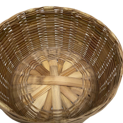 Small Rattan Basket wtih Mango Wood Lid - Rustic Furniture Outlet