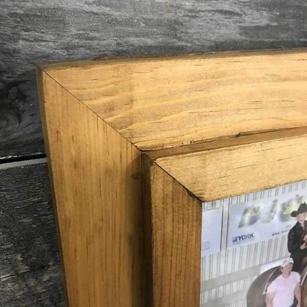 Small wood rustic pine trophy belt buckle holder - Rustic Furniture Outlet
