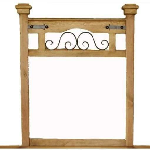 Squiggly rustic pine mirror - Rustic Furniture Outlet