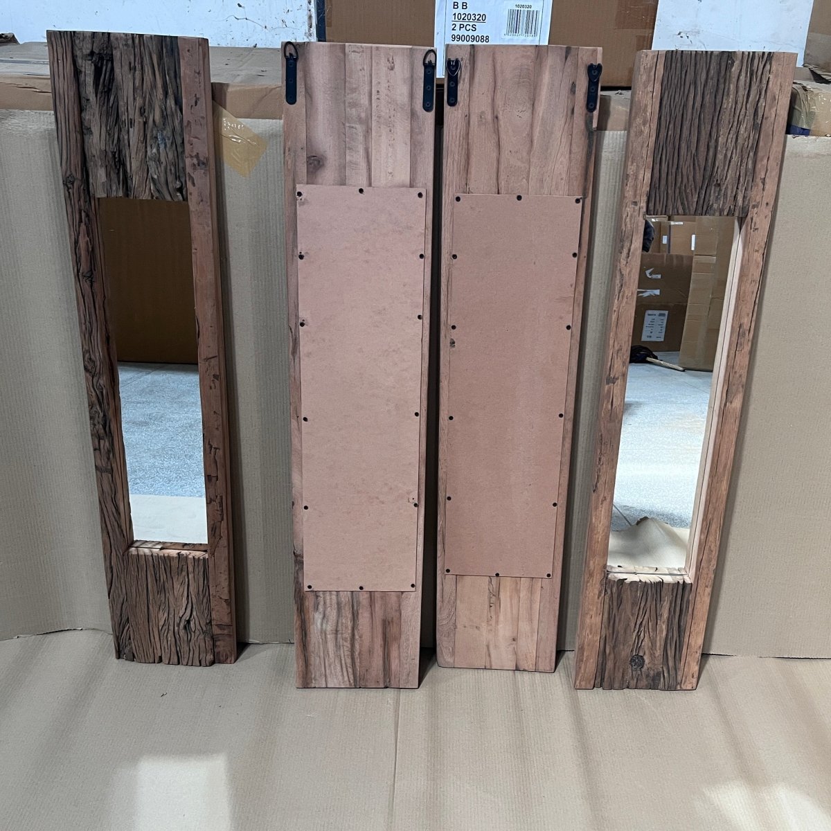 Grand miroir en bois récupéré de 48 pouces - Rustic Furniture Outlet