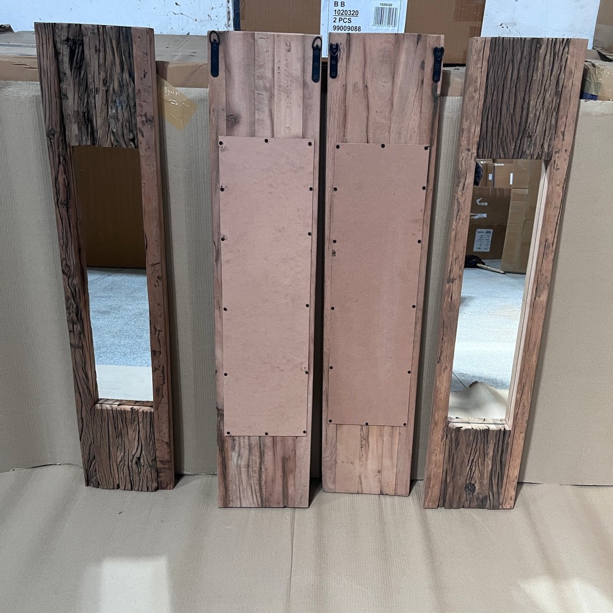Grand miroir en bois récupéré de 48 pouces - Rustic Furniture Outlet