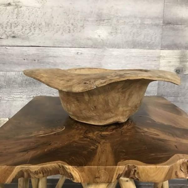 Teak Root Candle Bowl - Rustic Furniture Outlet