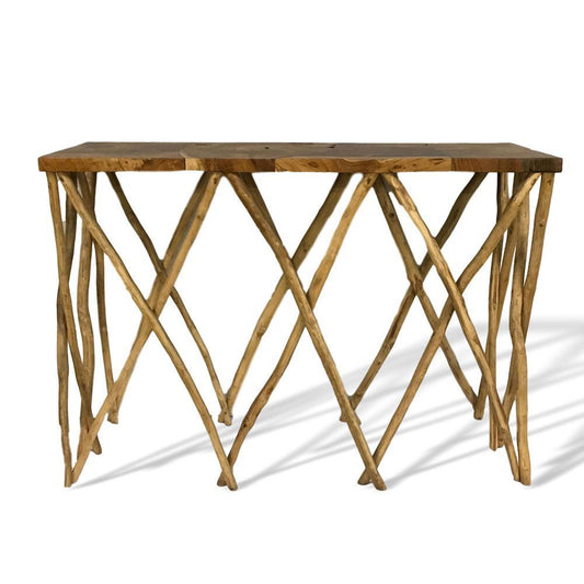 Teak Wood Console Table - Rustic Furniture Outlet