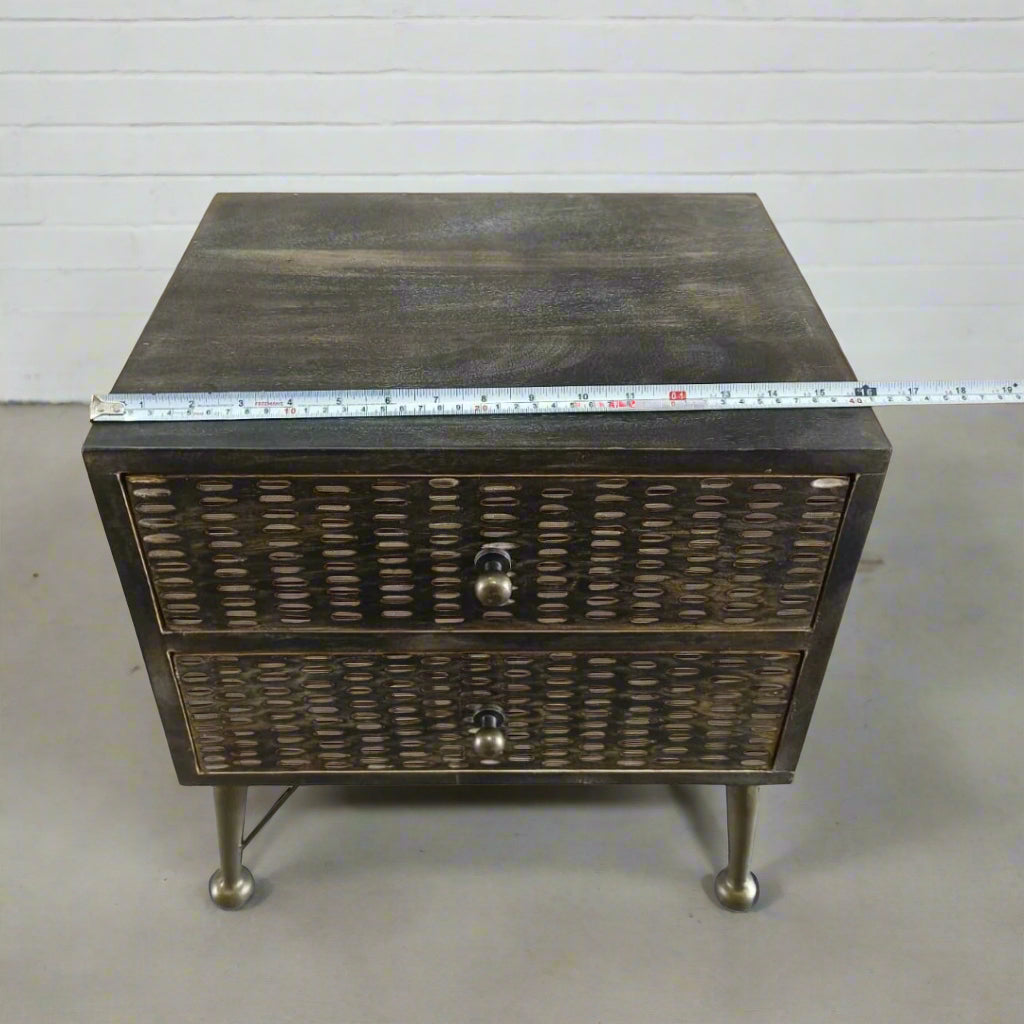Tex 2 drawer nightstand - Rustic Furniture Outlet