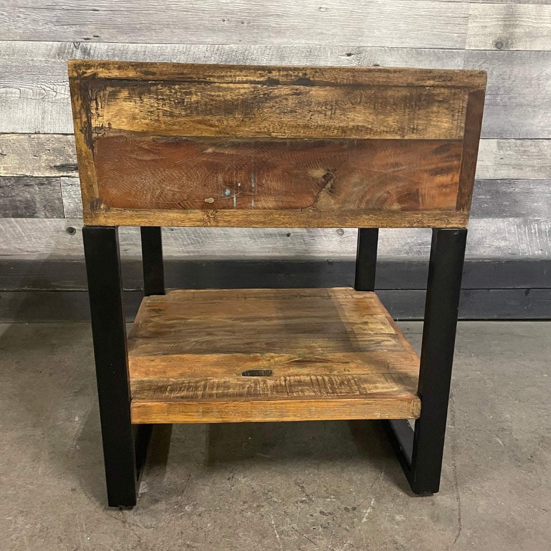 Tolo 2 drawer reclaimed wood nightstand - Rustic Furniture Outlet
