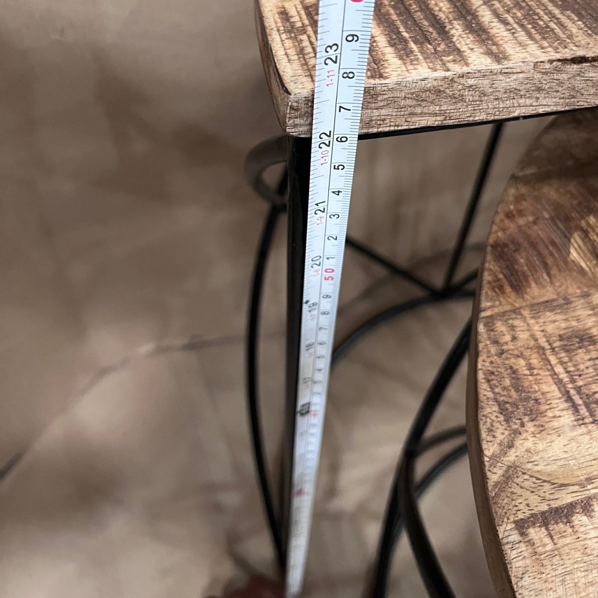 Trivi set of 3 nesting end tables - Rustic Furniture Outlet