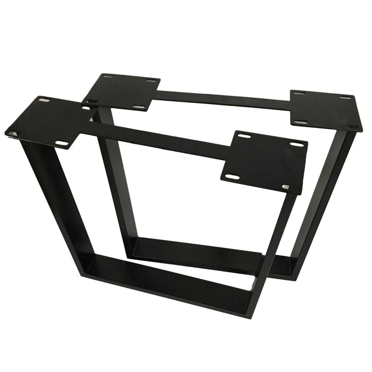 U-Style Industrial black metal table Legs (Set of 2) - Rustic Furniture Outlet