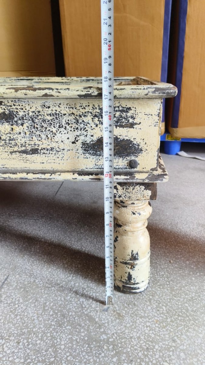 White wash Antique Door Coffee Table - Rustic Furniture Outlet