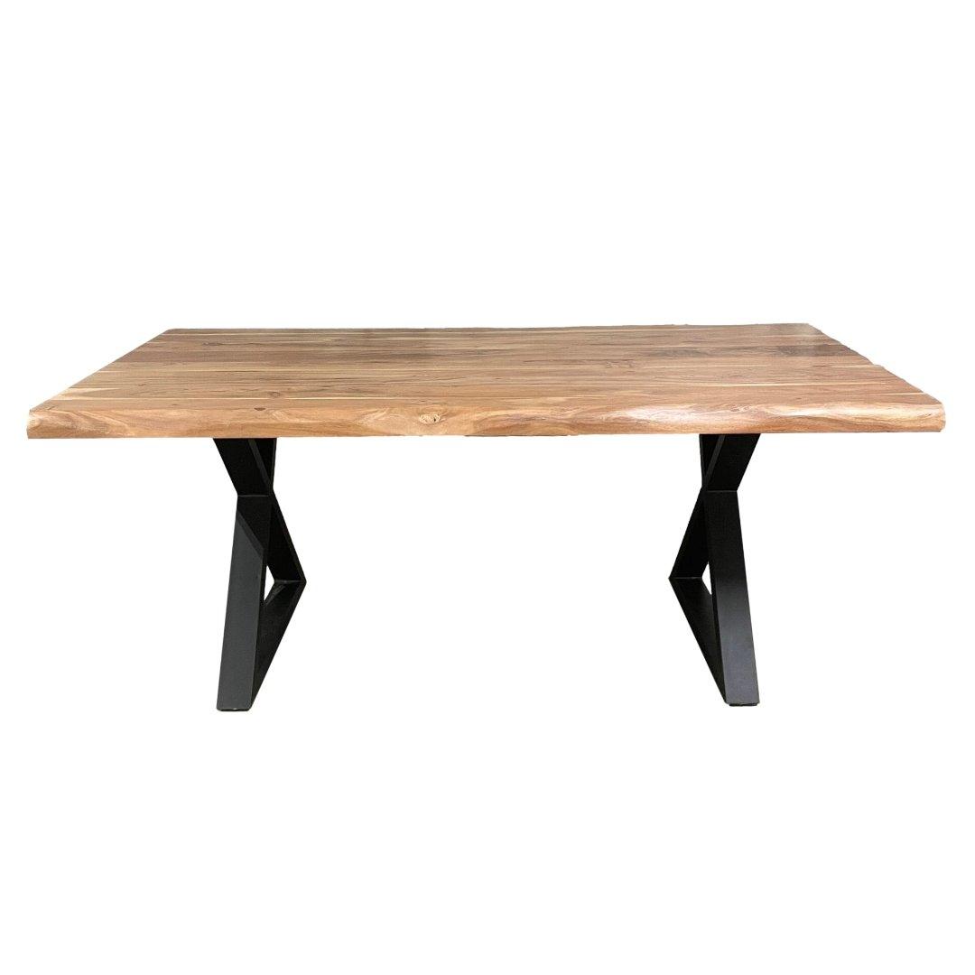 Yukon live edge acacia wood dining table - Rustic Furniture Outlet